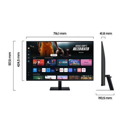 Samsung M70D Smart Monitor – 32 Zoll 4K UHD mit Lautsprechern