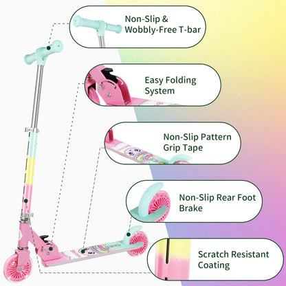 BELEEV V2 Kinder Scooter mit LED-Rädern, faltbar und höhenverstellbar