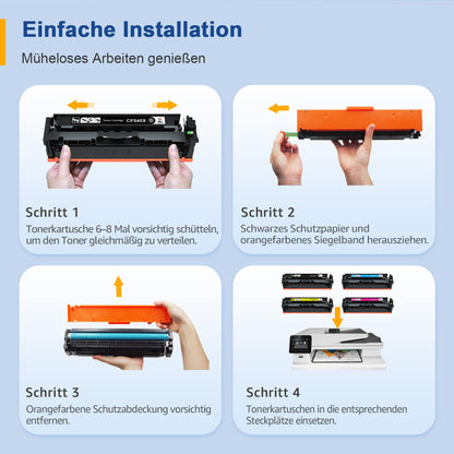 Palmtree 203X 203A Toner 4er-Pack kompatibel für HP Color LaserJet Pro