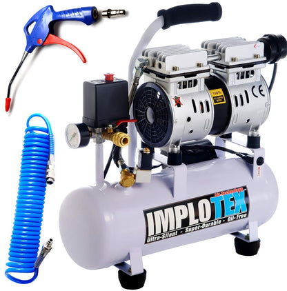 IMPLOTEX 480W Silent Druckluftkompressor ölfrei 48dB