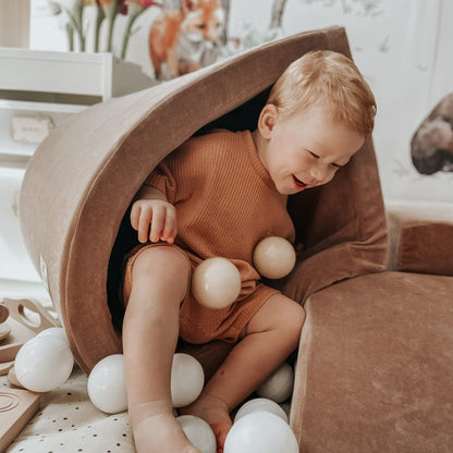 MEOWBABY Schaumstoff Bausteine XXL Bällebad - Beige