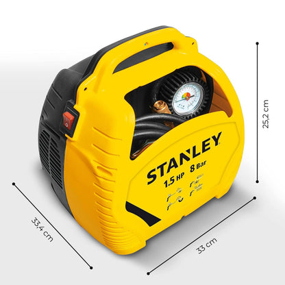 Stanley Kompressor 8 Bar - Ölfrei - Druckluft Set - Gelb