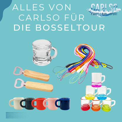 Bosselset Komplettset 2 Kugeln, Kraber & Tasche - gelb/rot