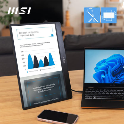 MSI PRO MP161 E2U 15,6 Zoll Full HD IPS Portabler Monitor