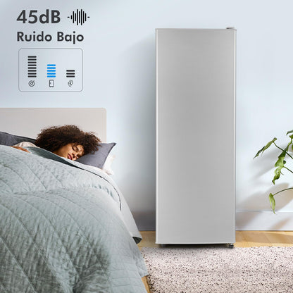CURECURE Kühlschrank mit Mikro-Gefrierfach 138L - Silber