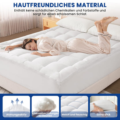 DUANDUAN Matratzen Topper 180x200 cm – Dicke Matratzenauflage