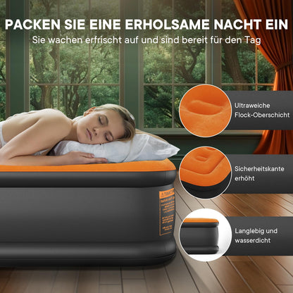 Luxchoice Luftbett Gästebett 1 Person selbstaufblasend mit E-Pumpe