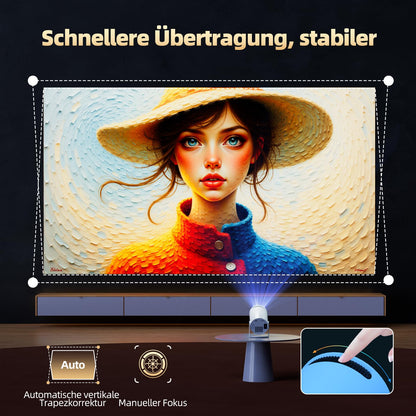 Visionix Mini Beamer 2025 Tragbar Android 11 4K FHD 1080p