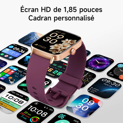 AEAC Smartwatch mit Telefonfunktion, 1.85 Zoll HD Display, IP68