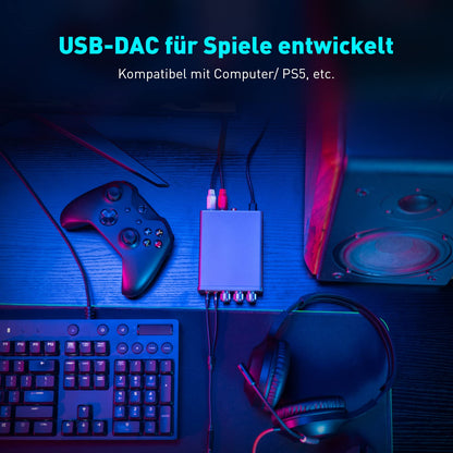 Fosi Audio K5 Pro HiFi Kopfhörerverstärker USB DAC Gaming