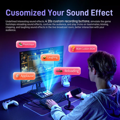 MAONO G1 Neo Audio Mixer für Streaming, XLR & 48V-Phantomspeisung