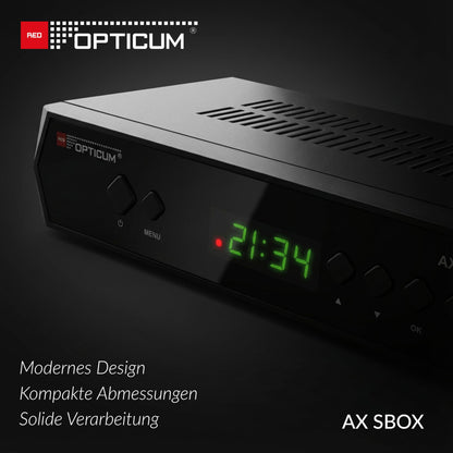 RED OPTICUM S-Box PVR HD Sat-Receiver mit Aufnahmefunktion