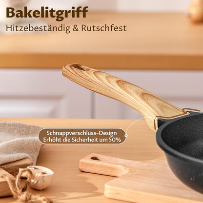 BLAZANT Granit Antihaft Induktions Töpfe und Pfannen Set 10-tlg.