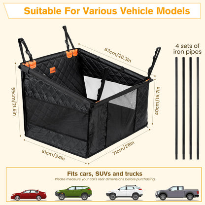 pecute Extra Stabiler Hunde Autositz für grosse Hunde – Schwarz