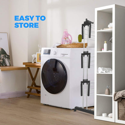 johgee Turm-Wäscheständer ausziehbar klappbar 3 Ebenen