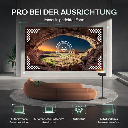 Aurzen Smart Beamer 4K Full HD Projektor mit Autofokus