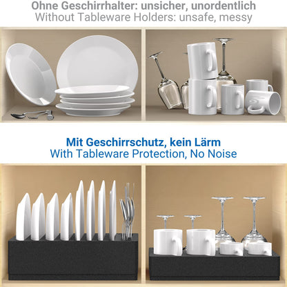 Siegvoll Tellerhalter Set mit Tassenhalter für Wohnmobil und Wohnwagen
