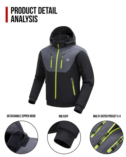 BORLENI Motorradjacke Herren mit CE-Protektoren - Grösse M