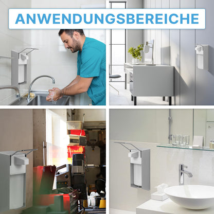 ARNOMED Desinfektionsspender Armhebel Aluminium 500ml – 4er-Set