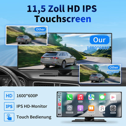 11.5 Zoll Kabelloses Carplay Android Auto 4K Touch Display