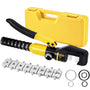 Solsop Hydraulische Crimpzange 4-70 mm², 100 kN, 9 Einsätze mit drehbarem Stahl-Crimpkopf