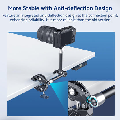 SMALLRIG Magic Arm Super Clamp 4454, Kamerahalterung mit Schwenkarm