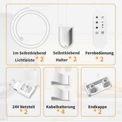 SIBI LIGHTING LED Unterbauleuchte dimmbar 2er-Set mit Fernbedienung