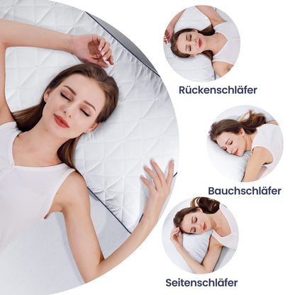 BedStory Kopfkissen 80x80 - 2er Set höhenverstellbar