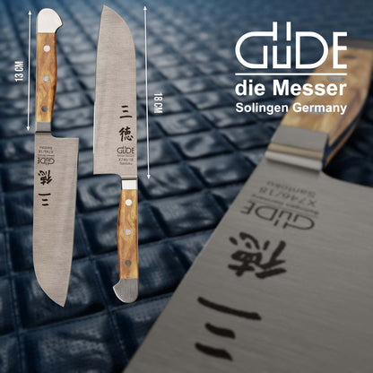GÜDE ALPHA OLIVE Santoku Messer geschmiedet – 18 cm