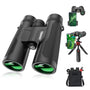 Kylietech 12x42 Fernglas mit Stativ und Smartphone-Adapter, wasserdicht, Gummibeschichtung, für Vogelbeobachtung