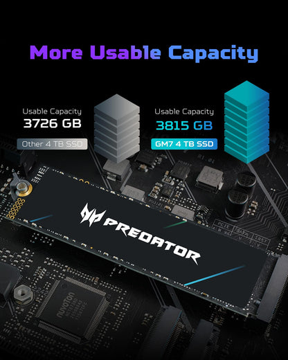 acer Predator GM7 Gaming M.2 NVMe SSD - 1TB PCIe 4.0 für PC & PS5