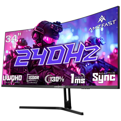 Amzfast AMZG34C5QPro Curved Gaming Monitor - 34 Zoll 240Hz