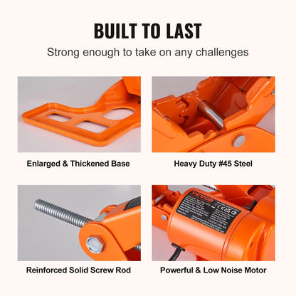 VEVOR Elektrischer Scherenwagenheber – 3 Tonnen 12V Doppelsattel