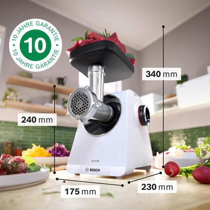 Bosch MultiPower Serie 6 Fleischwolf MFWS607W - Weiss