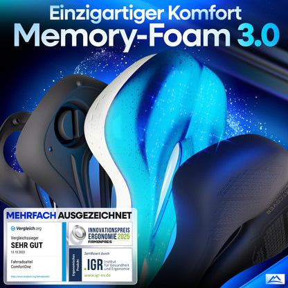 NEXTCOVER Fahrradsattel Memory-Foam 3.0, ergonomisch, Damen & Herren