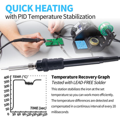 YIHUA 926LED-IV Digitale Lötstation – 60W Komplett Set