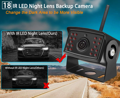 URVOLAX UR61X Funk-Rückfahrkamera - 7 Zoll HD IP69K