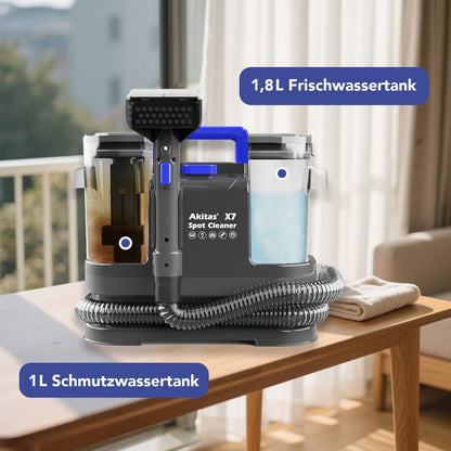 Akitas X7 Waschsauger Polsterreiniger, 600 W, 2-Tank-System