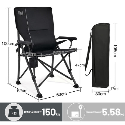 TIMBER RIDGE Campingstuhl – Faltbar 150kg verstellbar