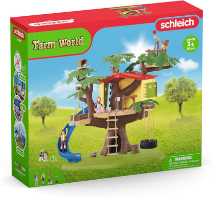 SCHLEICH Farm World Abenteuer Baumhaus Spielset - 60 Teile mit Figuren