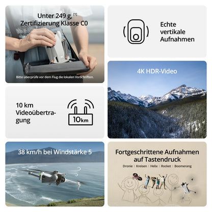 DJI Mini 3 Fly More Combo (DJI RC) – Drohne mit 4K-HDR-Kamera