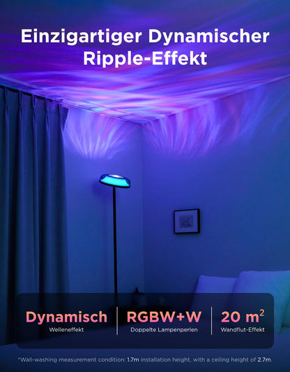 Govee Stehlampe RGBICWW Deckenfluter mit Wellenbeleuchtung H60B0