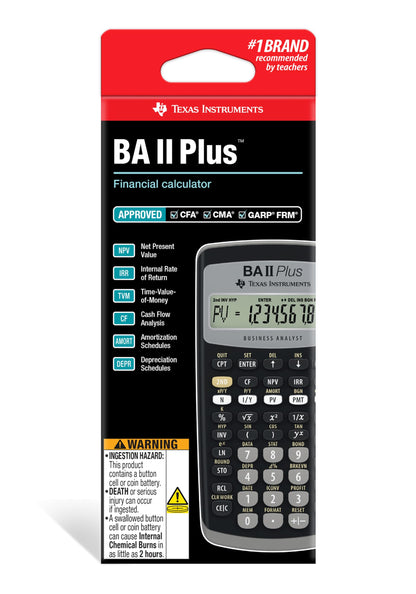 Texas Instruments BA II Plus Finanzrechner schwarz
