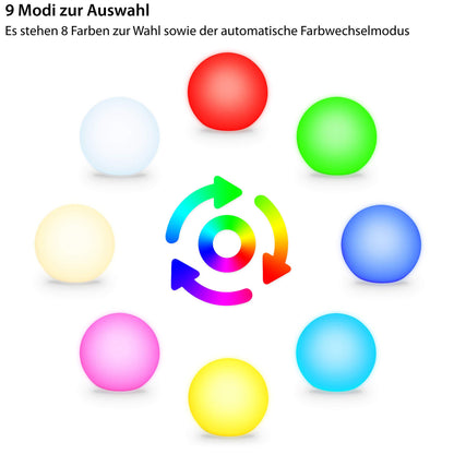 Bonetti Solar-Kugelleuchte für Aussen, RGB, IP67, Ø 30 cm