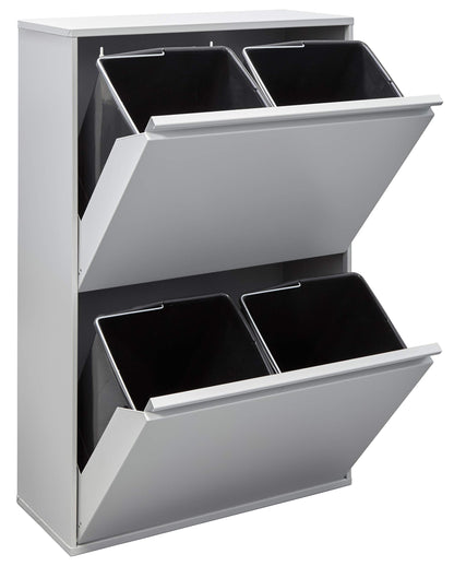 ARREGUI Basic CR602-B Mülltrennsystem 4-Fach hellgrau