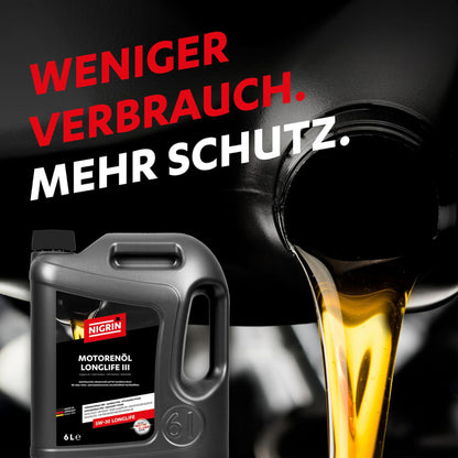 NIGRIN Motorenöl 5W-30 LongLife III, HC-Synthese, 6 Liter