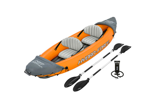 Bestway Hydro-Force Kajak-Set Rapid X2. Aufblasbares 2-Personen-Kajak zum Freizeitpaddeln auf Gewässern.
