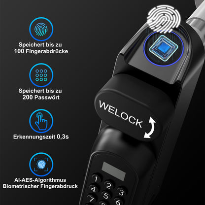 WELOCK U81 Ultra Smartes Türschloss mit Fingerabdruck, App und RFID