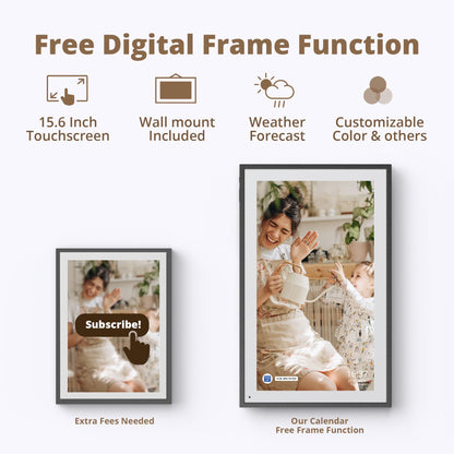 Dragon Touch 15.6 Zoll Elektronischer Wandkalender – Schwarz