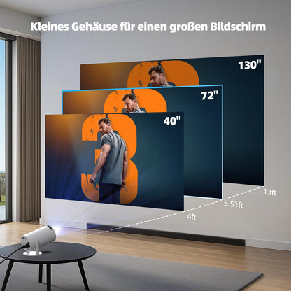Mini Beamer 4K – Tragbarer Android 11 Projektor WiFi6